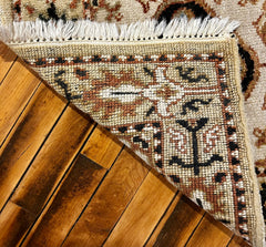 Area Rug, Wool, Cream, Tan, Charcoal,