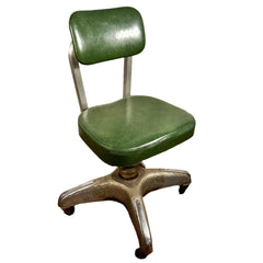 Cole Steel Vintage Office/Task Chair, Green Vinyl