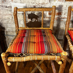 Set of Three Stick Built Barstools, Rustic