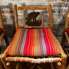 Set of Three Stick Built Barstools, Rustic