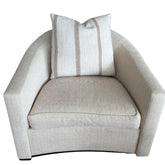 Studio Holly Hunt Collection Barrel Chairs, White, Pair, sku: 032817