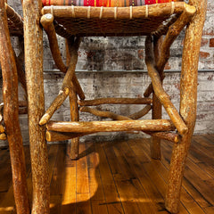 Set of Three Stick Built Barstools, Rustic