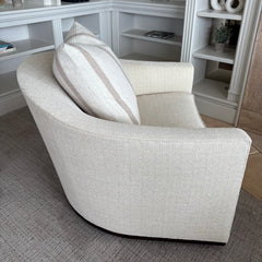 Studio Holly Hunt Collection Barrel Chairs, White, Pair, sku: 032817