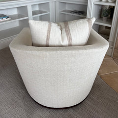 Studio Holly Hunt Collection Barrel Chairs, White, Pair, sku: 032817