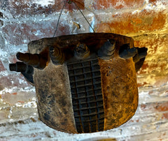 Primitive African Warrior Mask, Hand Carved Wood