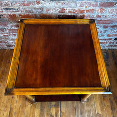 Side or End Table, Square, Wood, Two Shelves, Traditional