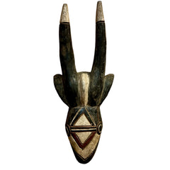 Primitive Wall Hanging Small Deer or Gazelle, Hand Carved Wood