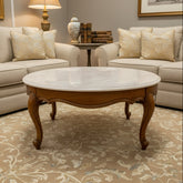 Weiman Vintage Coffee Table White Stone Top, Round, Sku: 033674