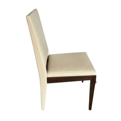 Joseph Jeup Collection Chairs, Leather Creme Color Wood Frame, Set of 10 Chairs