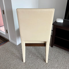 Joseph Jeup Collection Chairs, Leather Creme Color Wood Frame, Set of 10 Chairs