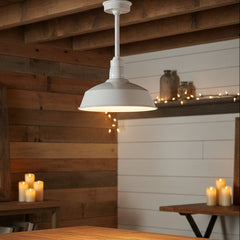 Barn Pendant Light, Metal, White, sku: 032149