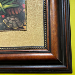 Print, Framed and Matted Farm Scene, Young Cowboy, Cowgirl, Flora and Fauna