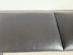 Black Leather Bench, Chrome Detail, sku: 032753