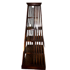 Book Shelf or Display Shelf, Pyramid, Tall, Swivel, Five Shelves