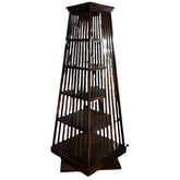 Book Shelf or Display Shelf, Pyramid, Tall, Swivel, Five Shelves