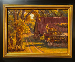 Debra Joy Groesser Original Art, "Autumn Gold," Oil on Canvas, Framed