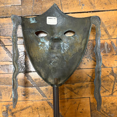Sarreid Ltd Brass Drama Masks on Iron Strands, Pair, Sku: 033800