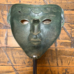 Sarreid Ltd Brass Drama Masks on Iron Strands, Pair, Sku: 033800