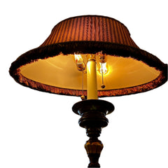 Fredrick Cooper Floor Lamp, Two Light Socket, Original Shade