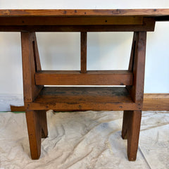 Primitive Entry Table, Solid Wood, Pedestal Stand, Sku: 033825