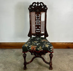 Carved and Caned Side Chair, Antique