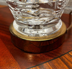 Waterford Crystal Table Lamp, Petite, Includes Pleated Shade, Brass Hardware