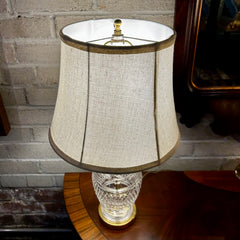 Waterford Crystal Table Lamp, Petite, Includes Shade, Brass Hardware