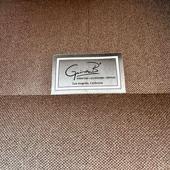 Gina B Accent Arm Chair, Taupe on Casters, Feather Stuffed