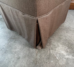 Gina B Accent Arm Chair, Taupe on Casters, Feather Stuffed