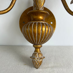 Fine Art Lamps Wall Sconce, Three Candle Light, Gilt, Ornate