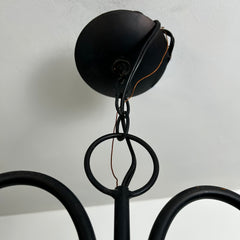 Currey & Company Chandelier, Black, Six Arm, Rectangular Shape