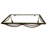 Shelf, Wall Mount, Golden Framed, Glass