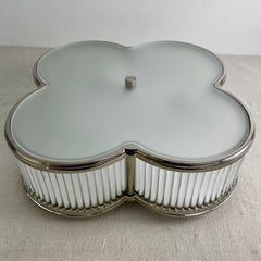 Visual Comfort Alexa Hampton Collection, Flush Mount Ceiling Light, Nickel, Clear Glass