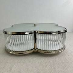 Visual Comfort Alexa Hampton Collection, Flush Mount Ceiling Light, Nickel, Clear Glass