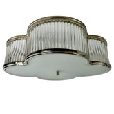 Visual Comfort Alexa Hampton Collection, Flush Mount Ceiling Light, Nickel, Clear Glass