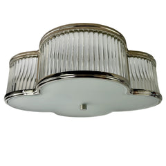 Visual Comfort Alexa Hampton Collection, Flush Mount Ceiling Light, Nickel, Clear Glass