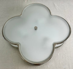 Visual Comfort Alexa Hampton Collection, Flush Mount Ceiling Light, Nickel, Clear Glass