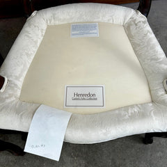 Henredon Ivory Upholstered Chairs, French Style, Pair