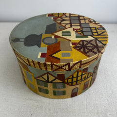 Hand Painted Wood Box With Lid, Crafted in Germany