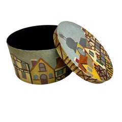 Hand Painted Wood Box With Lid, Crafted in Germany