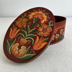 Hand Painted Wood Wedding Box, Made in Germany