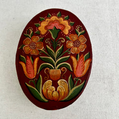 Hand Painted Wood Wedding Box, Made in Germany