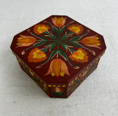 Hand Painted Wood Wedding Box, Made in Germany