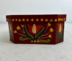 Hand Painted Wood Wedding Box, Made in Germany