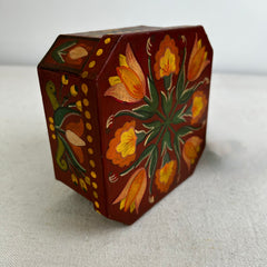 Hand Painted Wood Wedding Box, Made in Germany