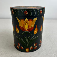 Hand Painted Wood Box with Lid, German