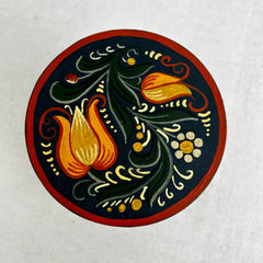 Hand Painted Wood Box with Lid, German