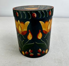 Hand Painted Wood Box with Lid, German