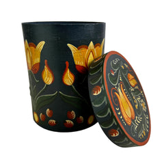 Hand Painted Wood Box with Lid, German