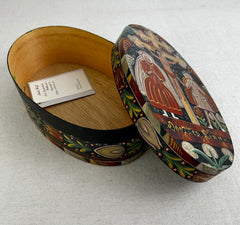 Hand Painted Wood Box with Lid, German